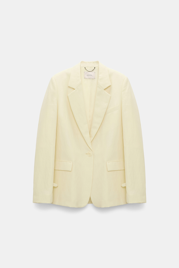 Dorothee Schumacher Technical linen blazer light lemon
