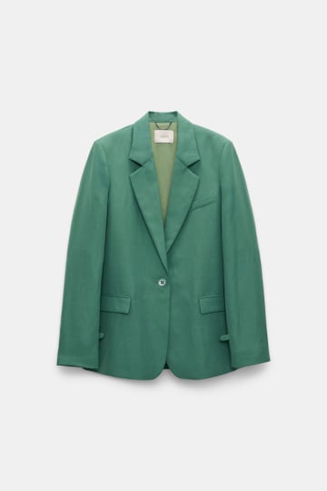 Dorothee Schumacher Technical linen blazer jade