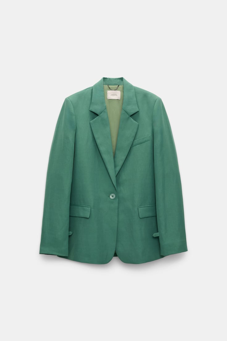 Dorothee Schumacher Technical linen blazer jade