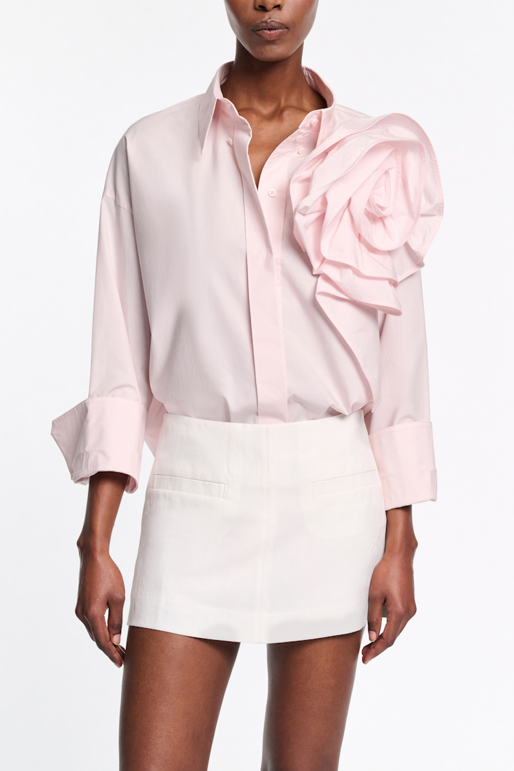 Dorothee Schumacher Technical linen mini skirt pure white