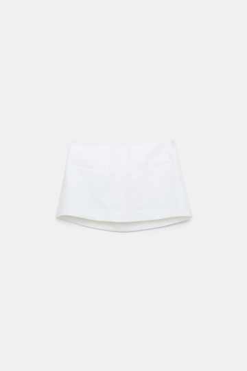 Dorothee Schumacher Technical linen mini skirt pure white
