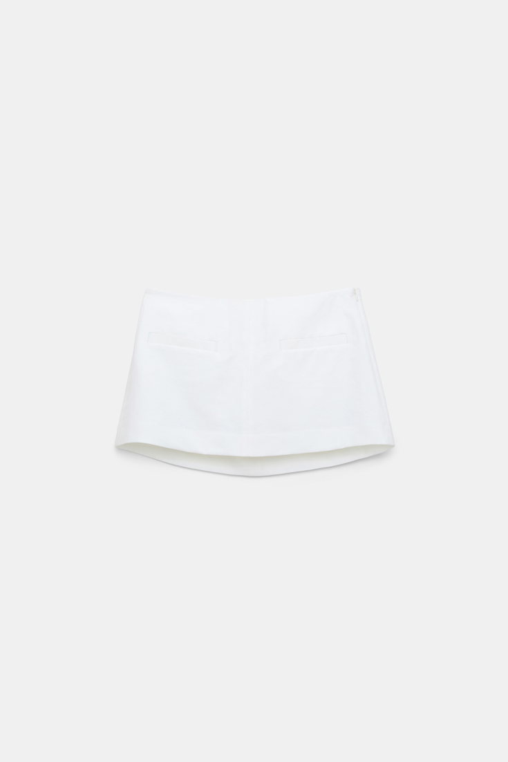 Dorothee Schumacher Technical linen mini skirt pure white