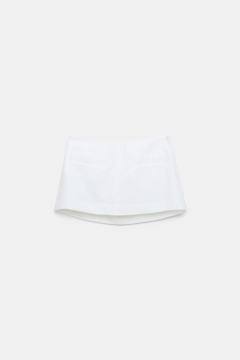 Dorothee Schumacher Technical Linen Mini Skirt In White