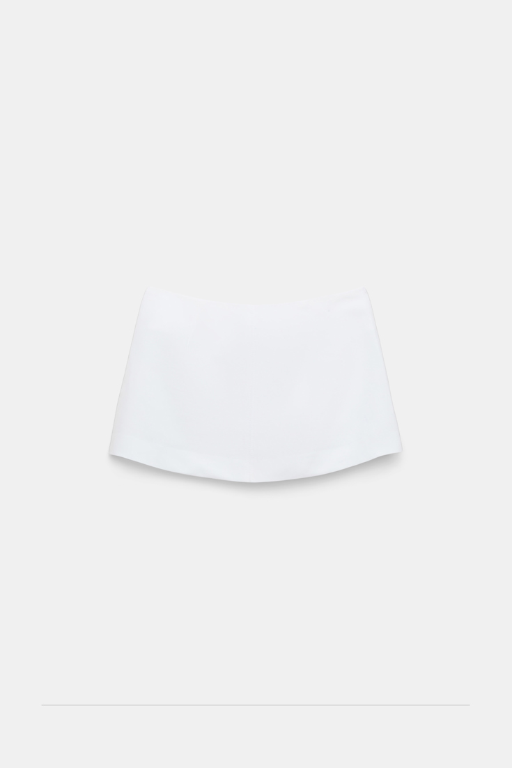Dorothee Schumacher Technical linen mini skirt pure white