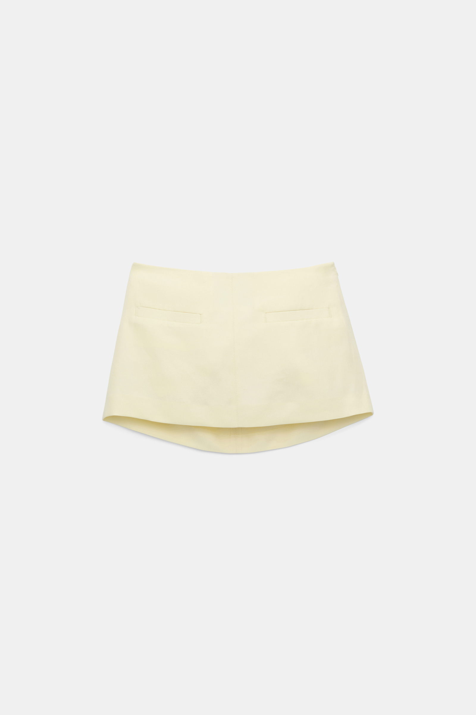 Dorothee Schumacher Technical linen mini skirt light lemon