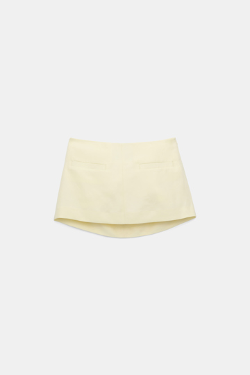 Dorothee Schumacher Minirock aus technischem Leinen light lemon