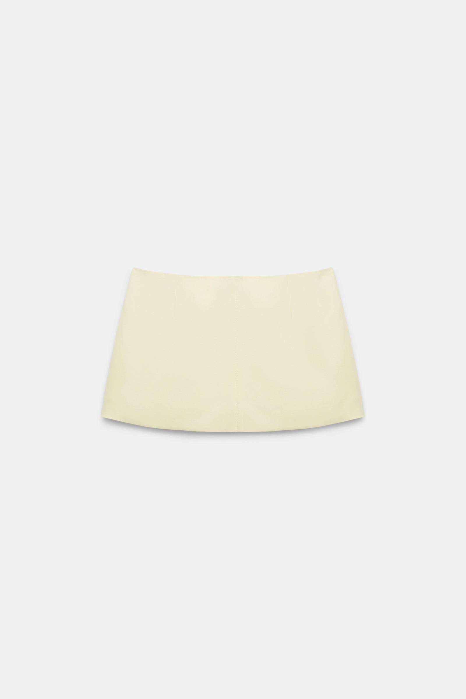 Dorothee Schumacher Technical linen mini skirt light lemon