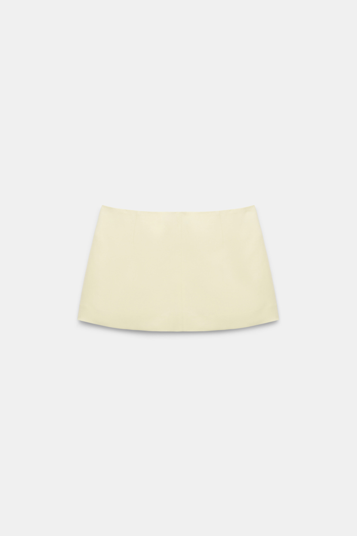 Dorothee Schumacher Technical linen mini skirt light lemon