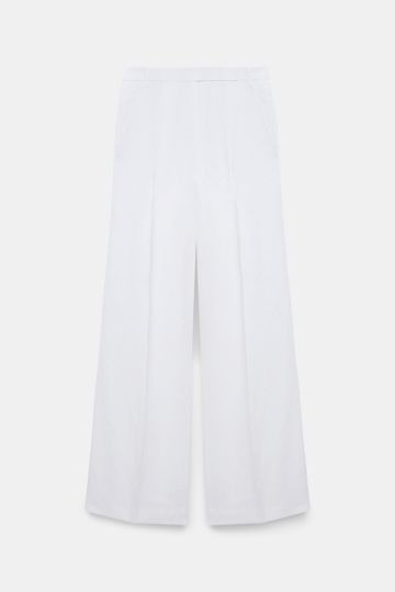 Dorothee Schumacher Technical linen wide leg pants pure white