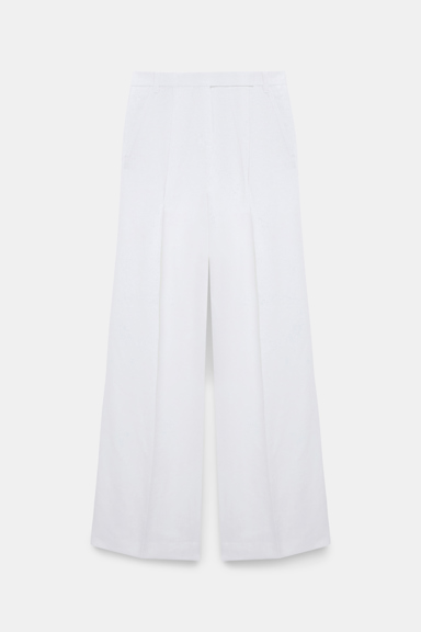Dorothee Schumacher Technical linen wide leg pants pure white