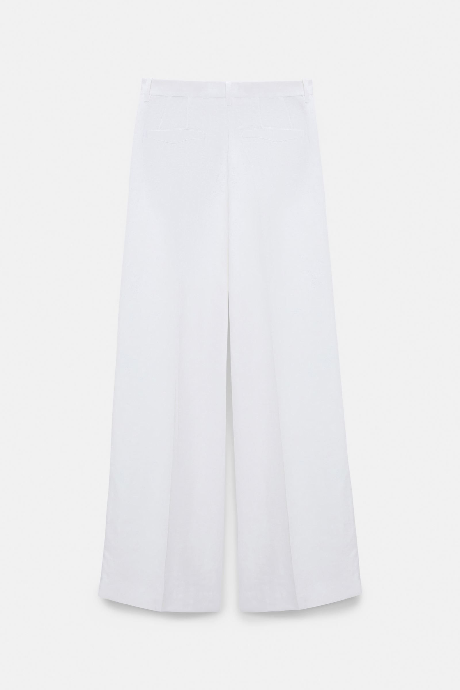 Dorothee Schumacher Hosen mit weitem Bein aus technischem Leinen pure white