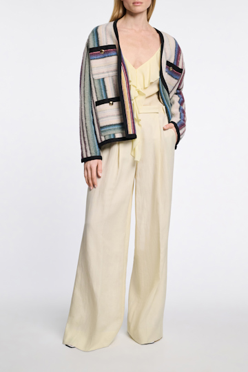 Dorothee Schumacher Technical linen wide leg pants light lemon