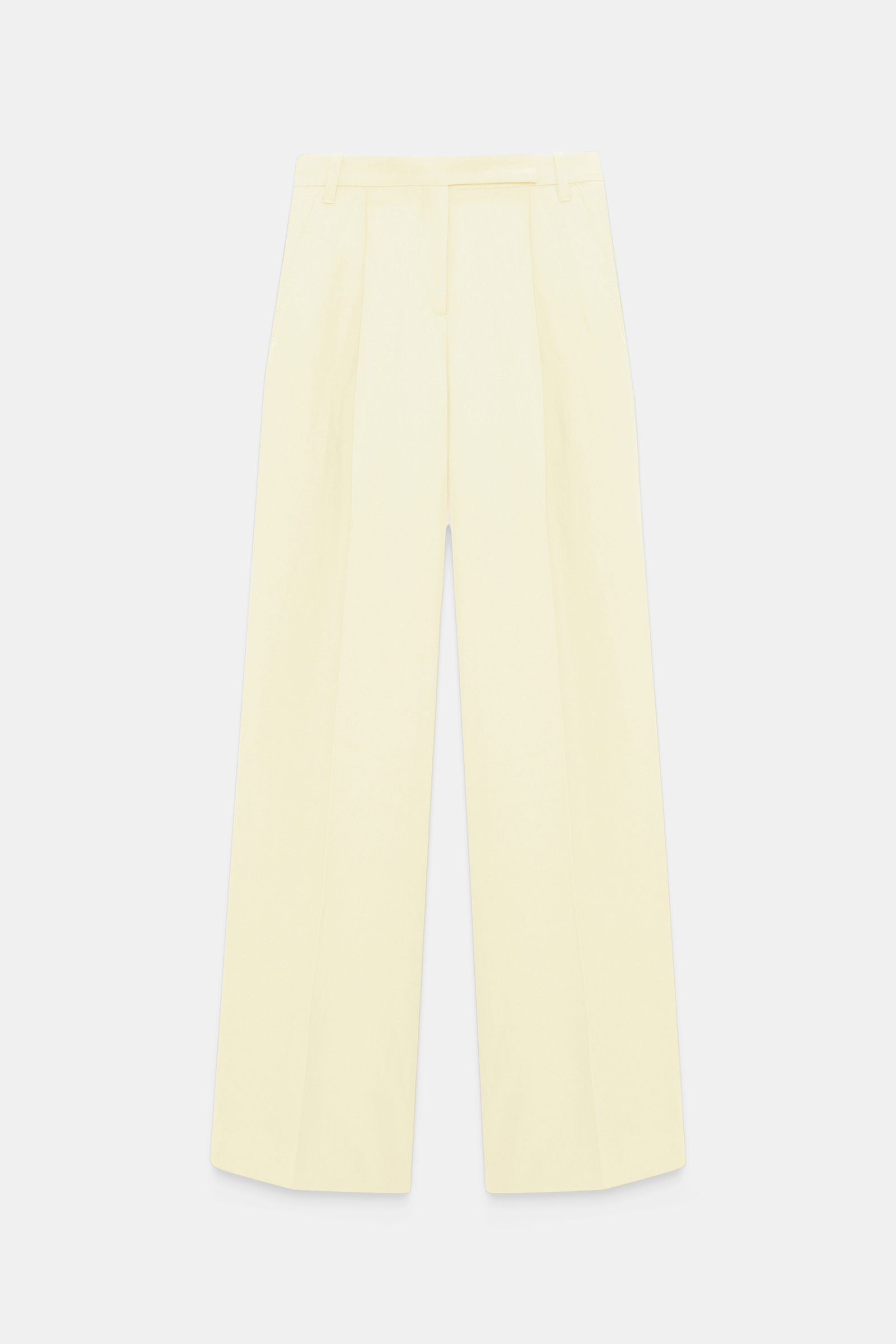 Dorothee Schumacher Technical linen wide leg pants light lemon