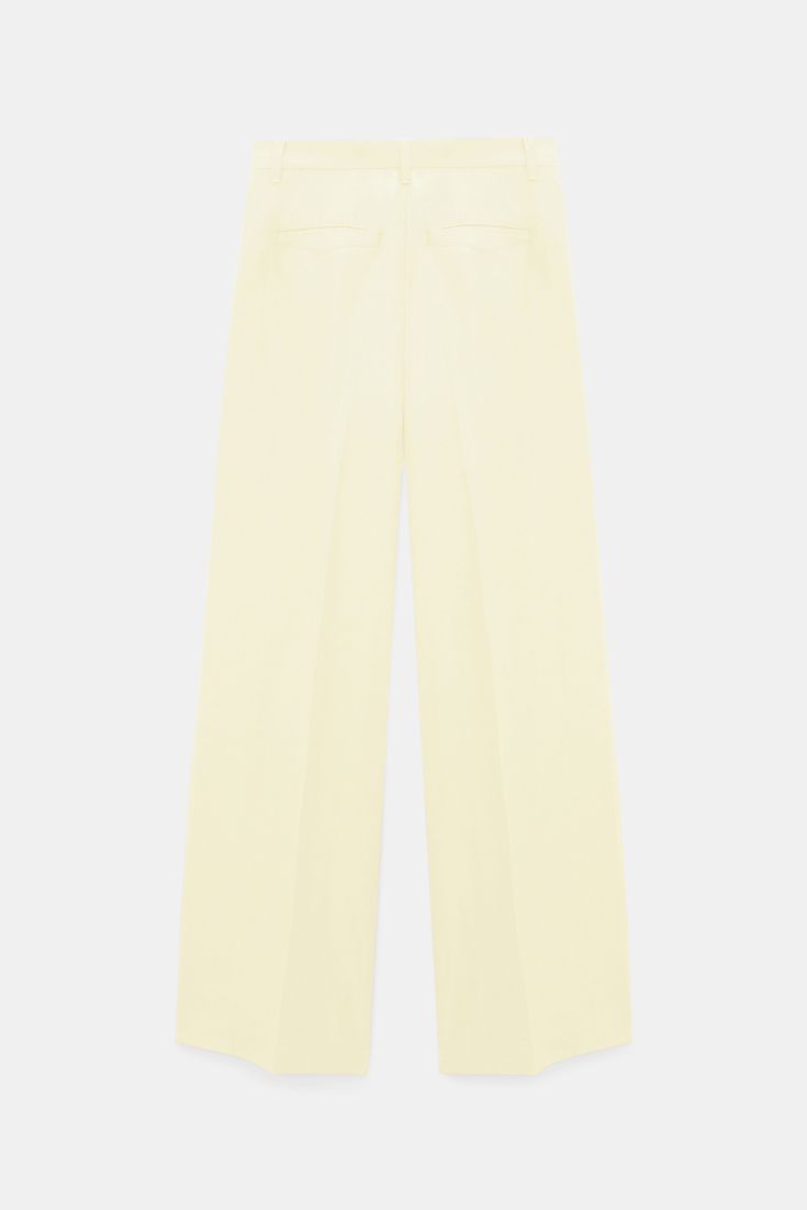 Dorothee Schumacher Technical linen wide leg pants light lemon