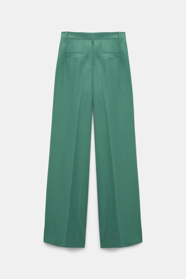 Dorothee Schumacher Technical linen wide leg pants jade