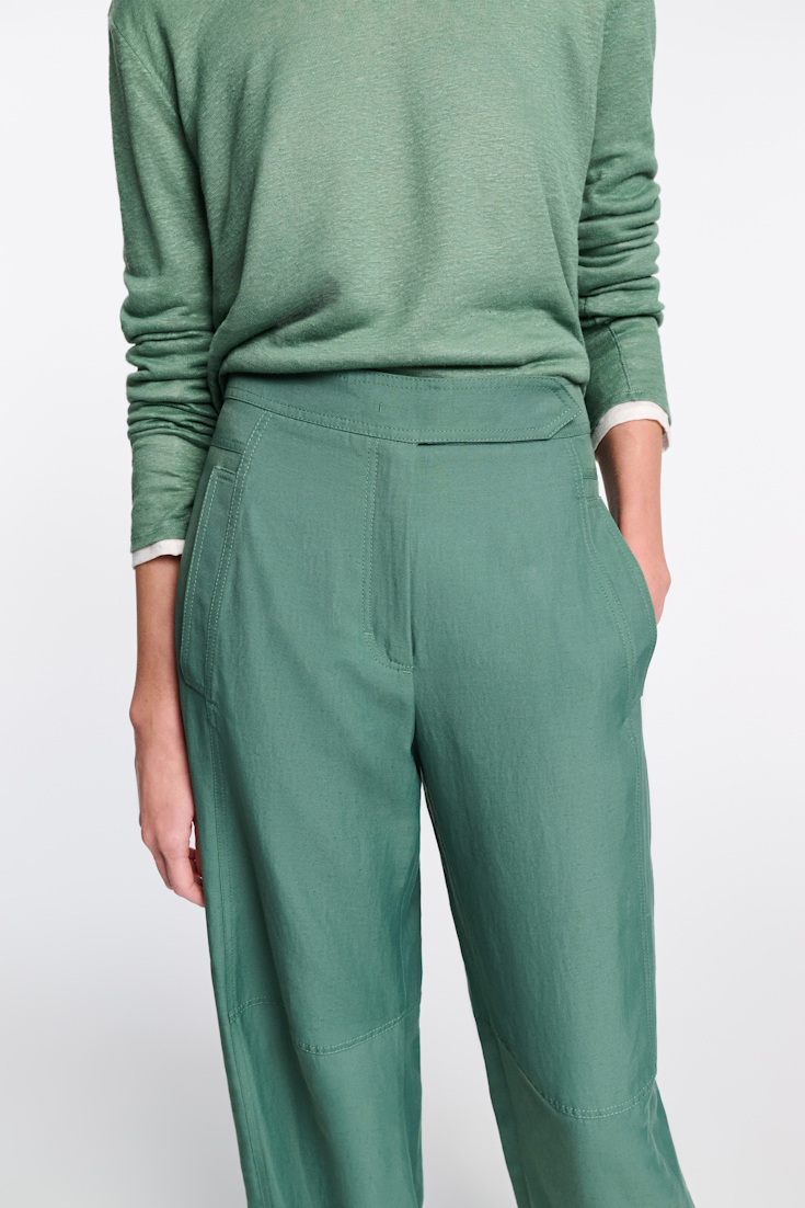 Dorothee Schumacher Technical linen O-leg pants jade