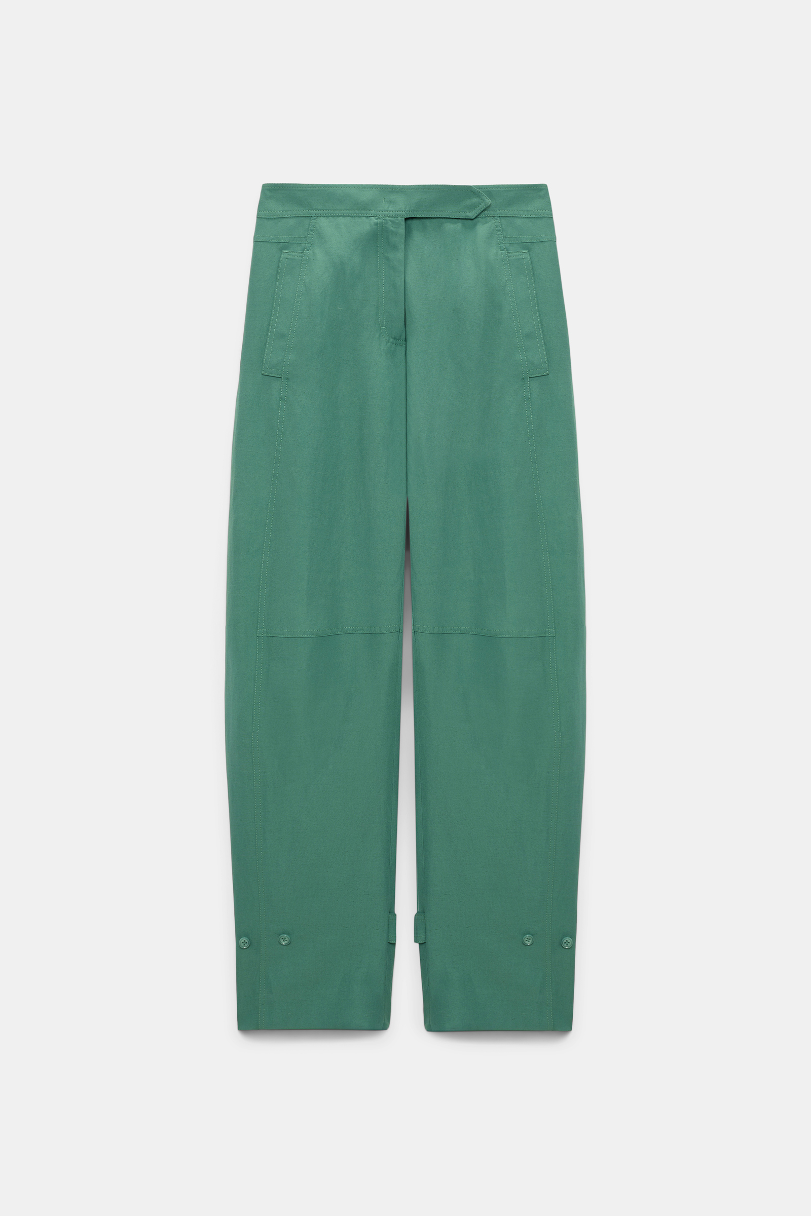 Dorothee Schumacher Technical linen O-leg pants jade