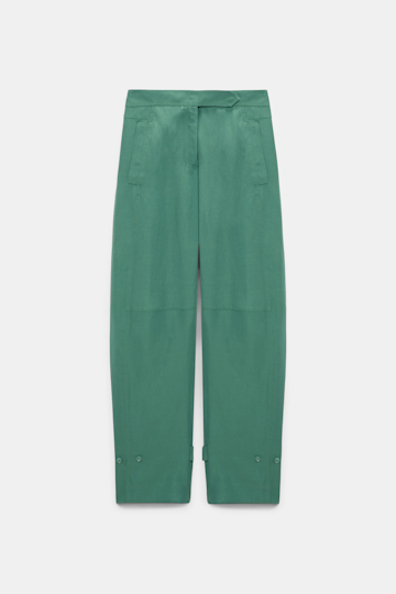 Dorothee Schumacher Technical linen O-leg pants jade