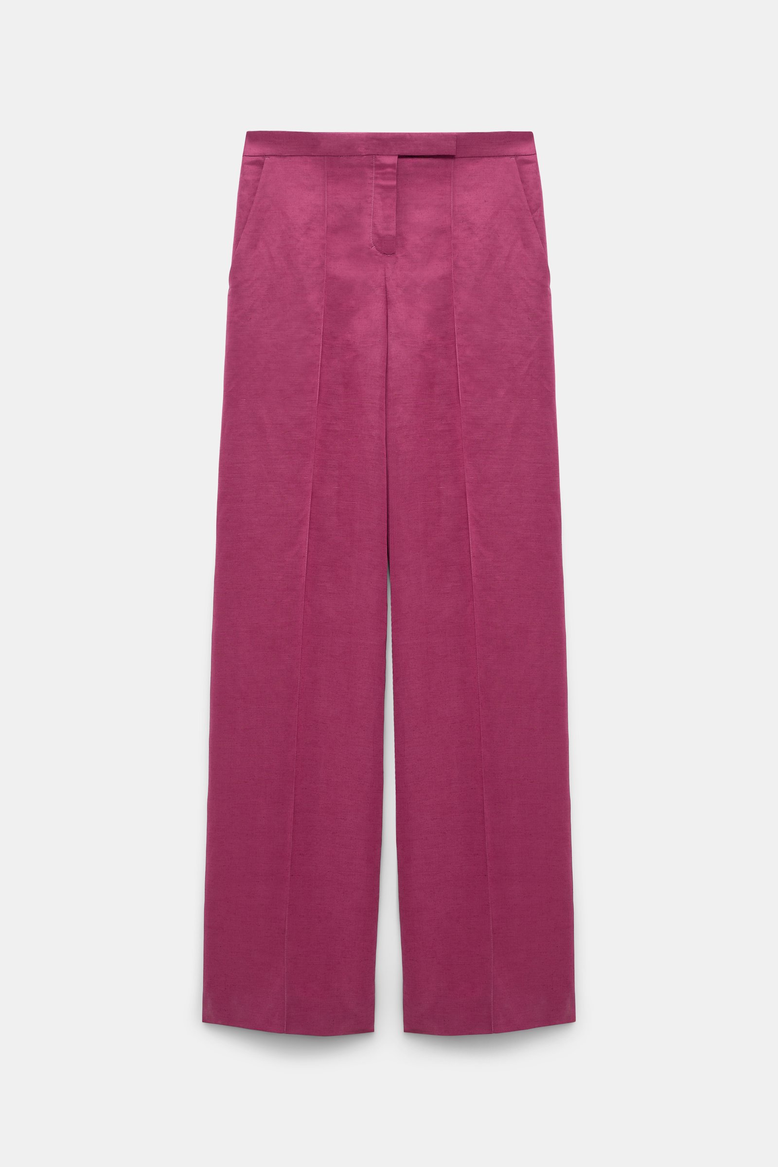 Dorothee Schumacher Wide leg linen-blend pants berry