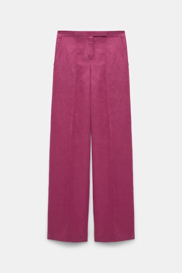 Dorothee Schumacher Wide leg linen-blend pants berry
