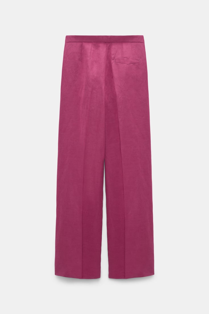 Dorothee Schumacher Wide leg linen-blend pants berry
