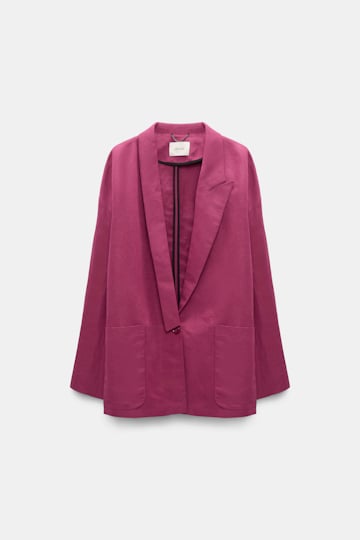 Dorothee Schumacher Linen-blend blazer berry