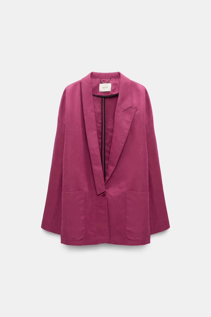 Dorothee Schumacher Linen-blend blazer berry