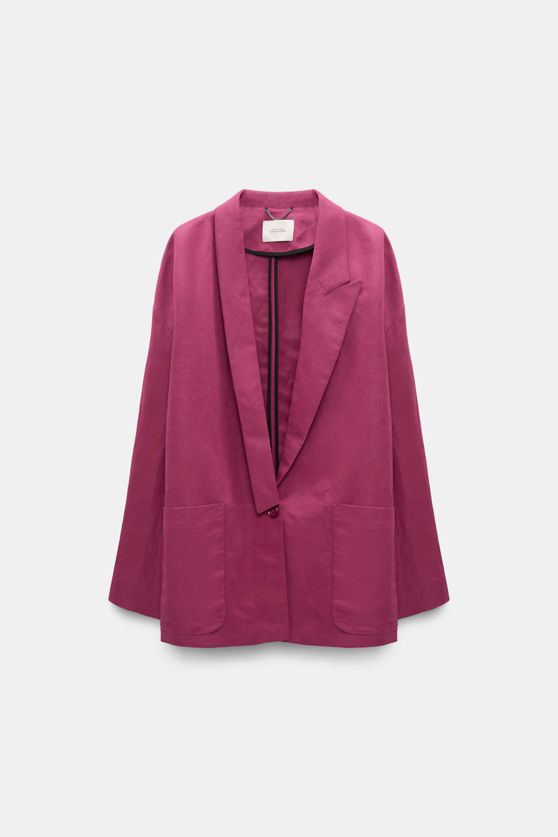 Dorothee Schumacher Linen-blend Blazer In Red