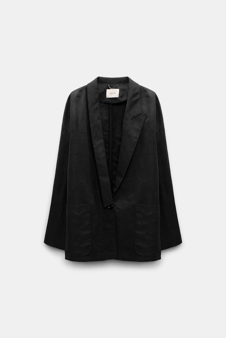 Dorothee Schumacher Blazer mit asymmetrischem Reverskragen pure black