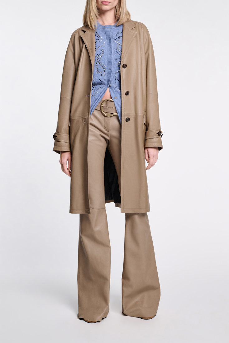 Dorothee Schumacher Lambskin coat dark sand