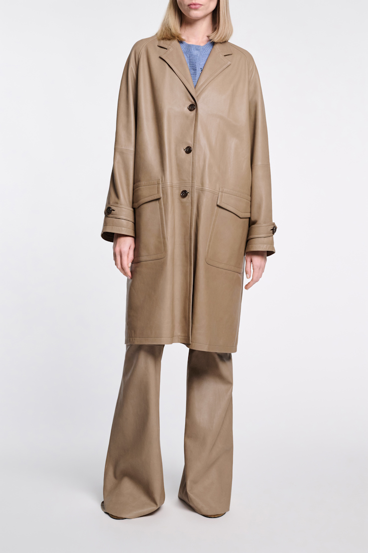 Dorothee Schumacher Lambskin coat dark sand