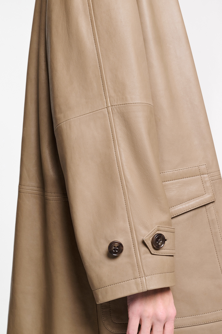 Dorothee Schumacher Lambskin coat dark sand