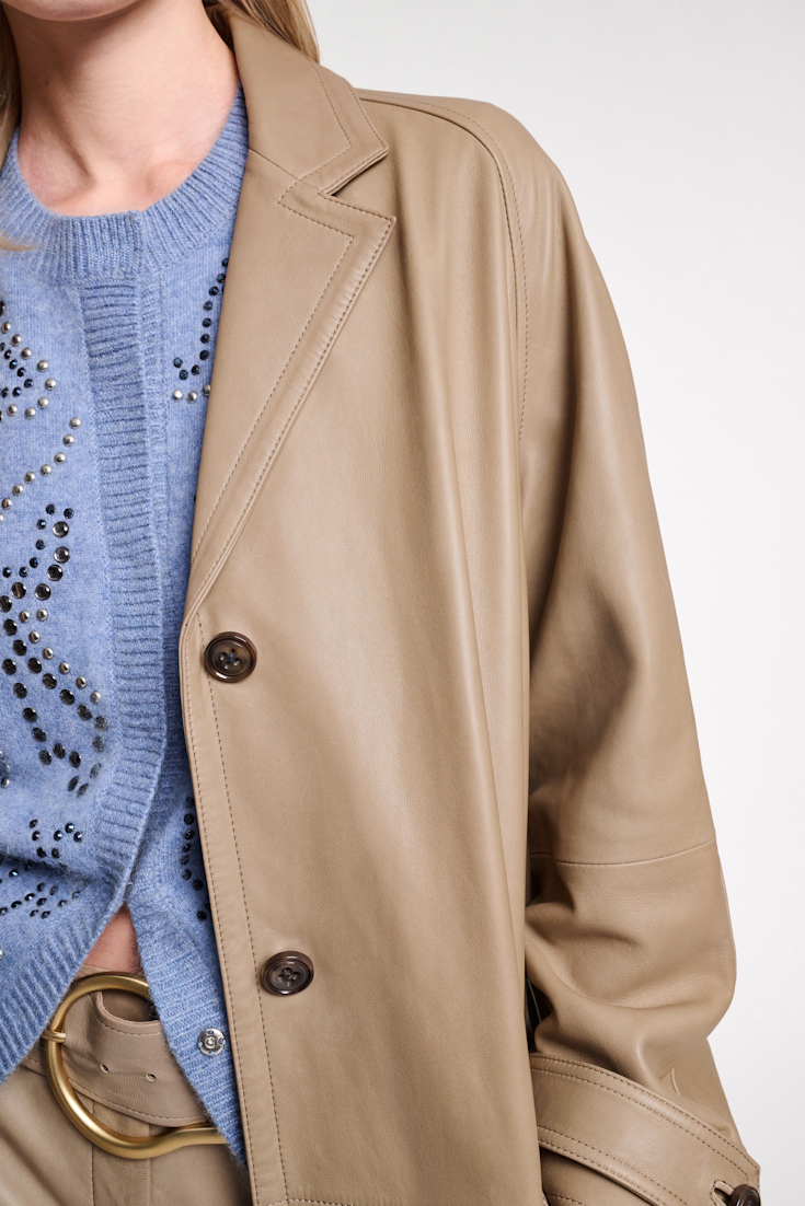 Dorothee Schumacher Lambskin coat dark sand