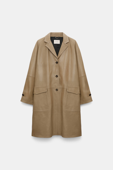 Dorothee Schumacher Lambskin coat dark sand