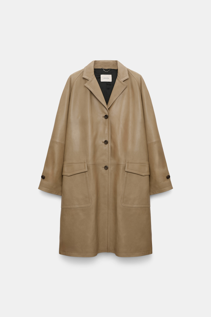 Dorothee Schumacher Lambskin coat dark sand