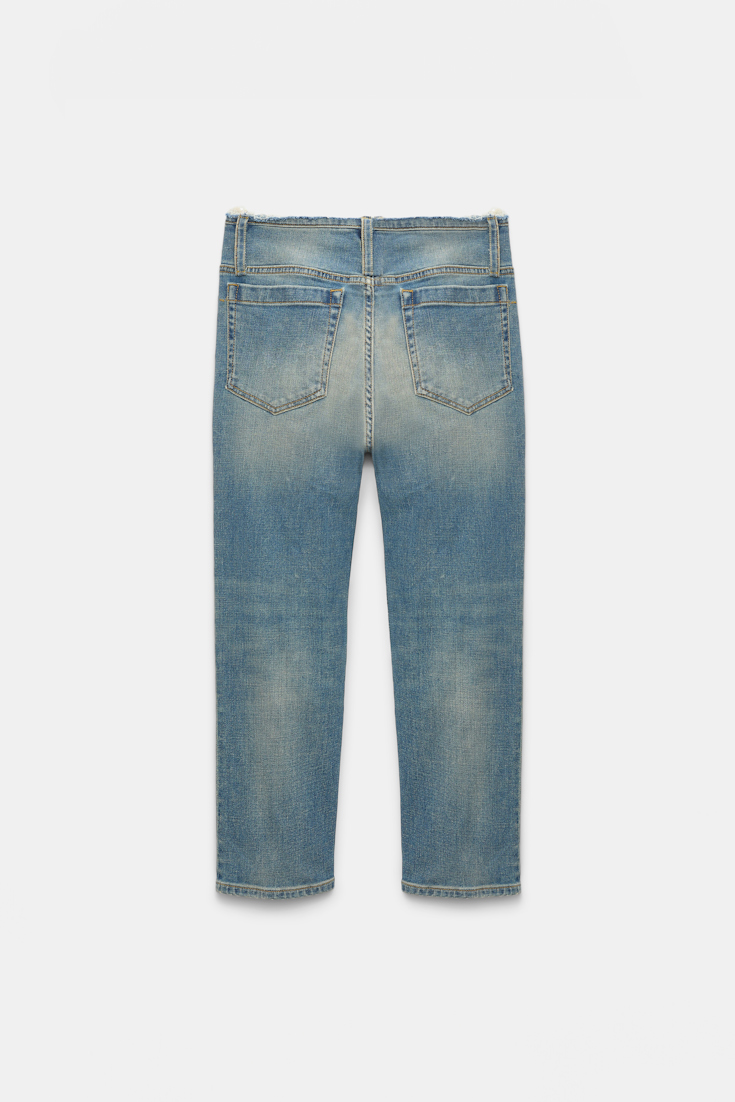 Dorothee Schumacher Fitted capri jeans with frayed waist vintage blue