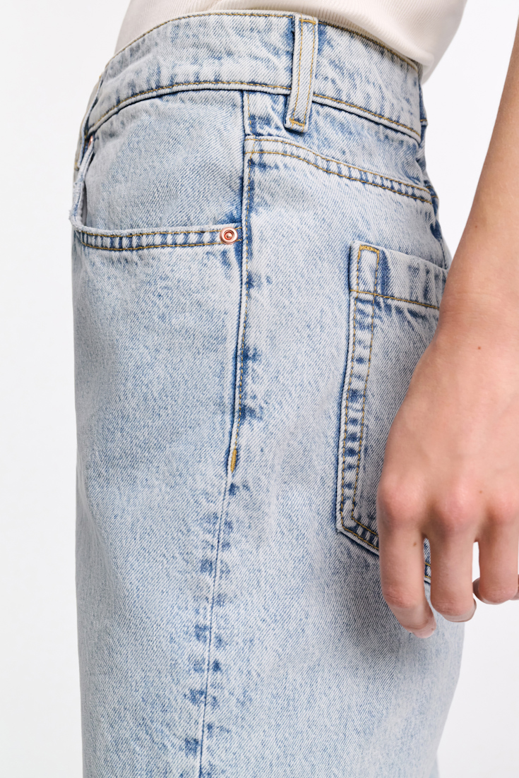 Dorothee Schumacher Peg waist tapered baggy jeans stone blue