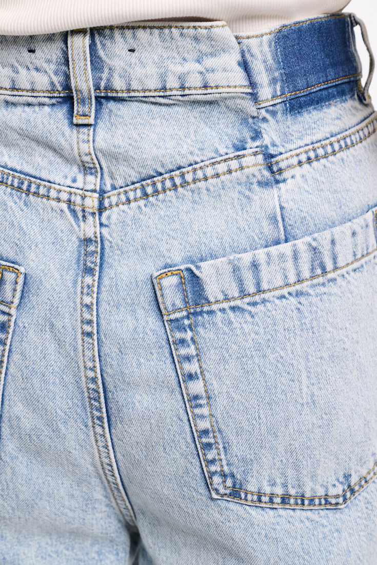 Dorothee Schumacher Peg waist tapered baggy jeans stone blue