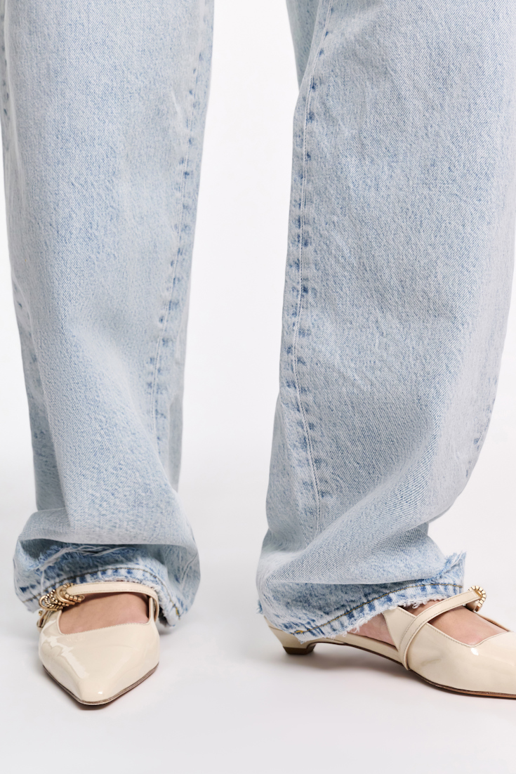 Dorothee Schumacher Peg waist tapered baggy jeans stone blue