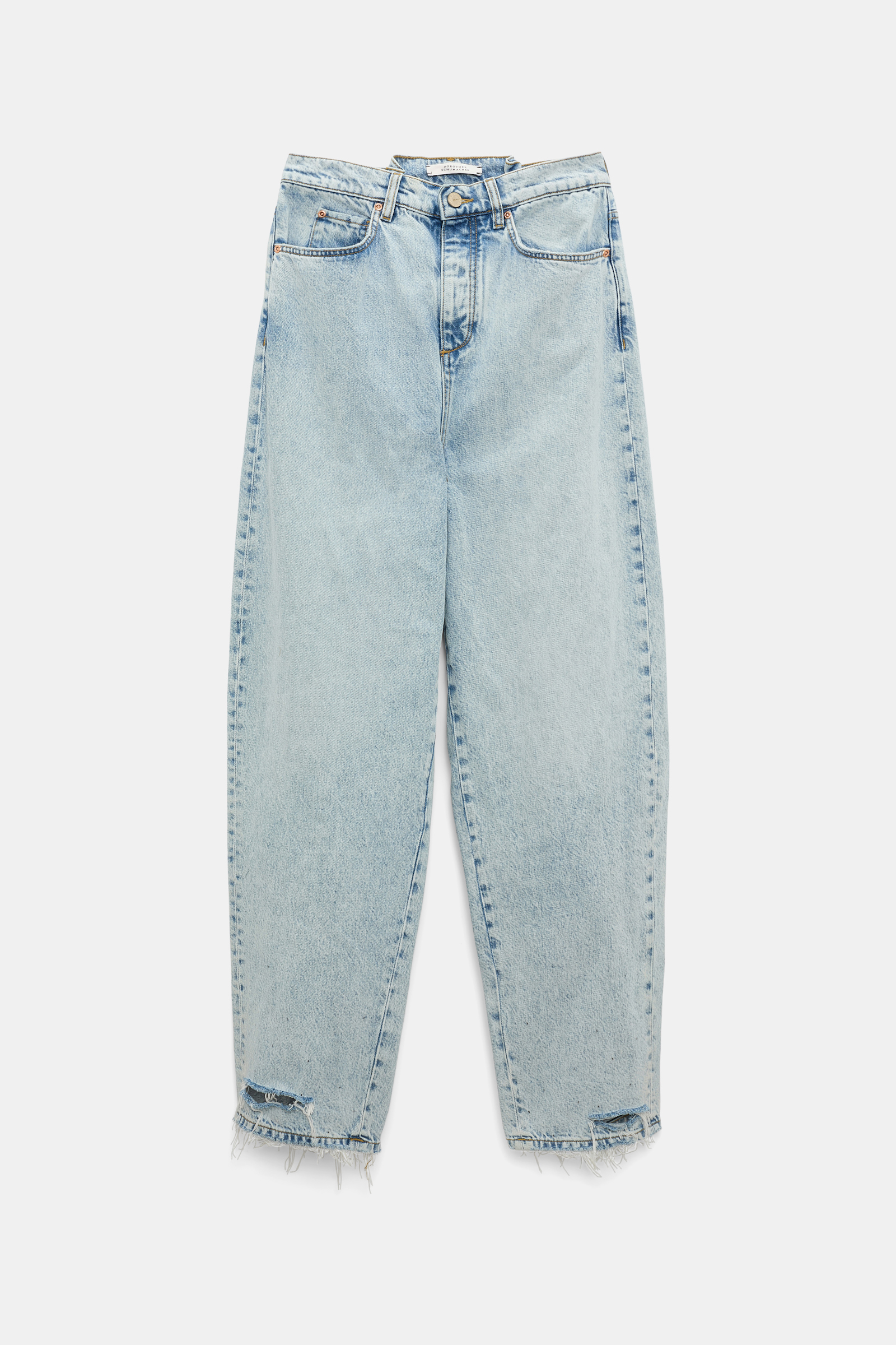 Dorothee Schumacher Peg waist tapered baggy jeans stone blue