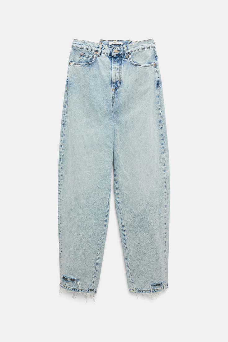 Dorothee Schumacher Peg waist tapered baggy jeans stone blue
