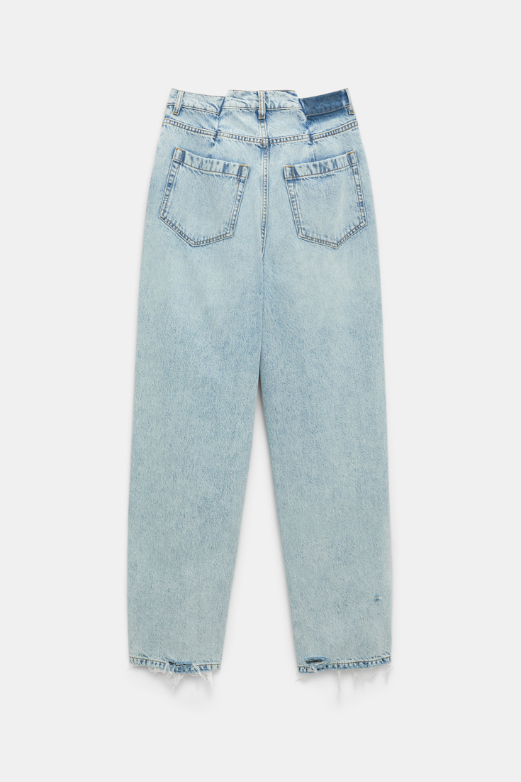 Dorothee Schumacher Peg waist tapered baggy jeans stone blue