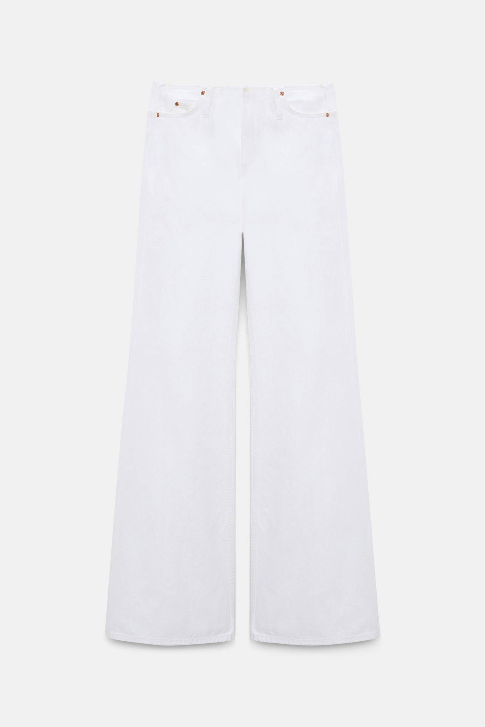 Dorothee Schumacher Wide leg jeans with frayed waist pure white