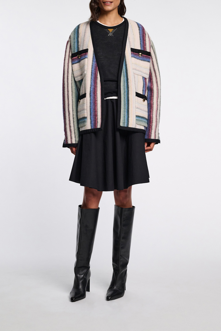 Dorothee Schumacher Recycled wool jacket multicolor stripe