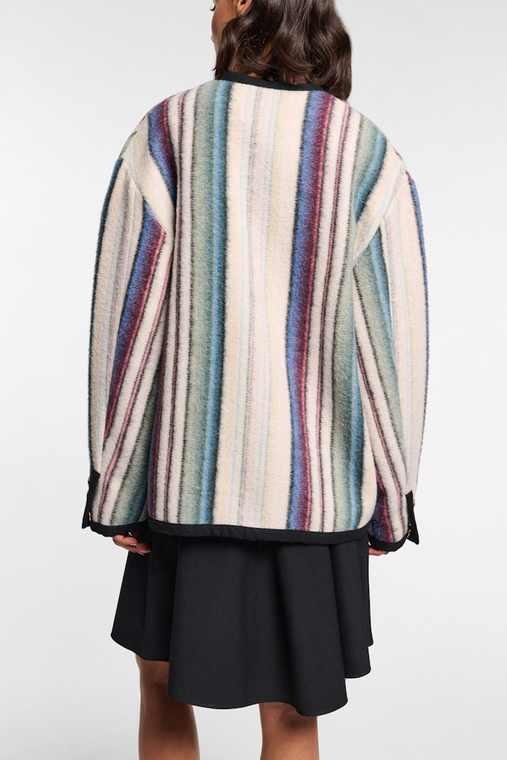 Dorothee Schumacher Recycled wool jacket multicolor stripe