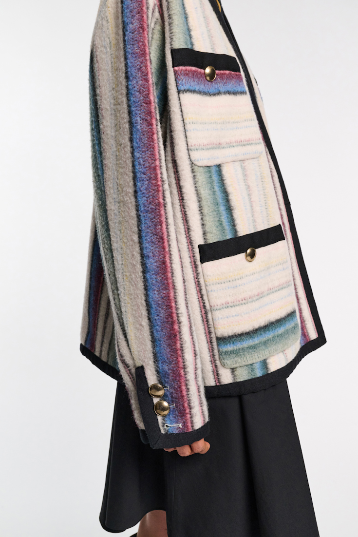 Dorothee Schumacher Recycled wool jacket multicolor stripe