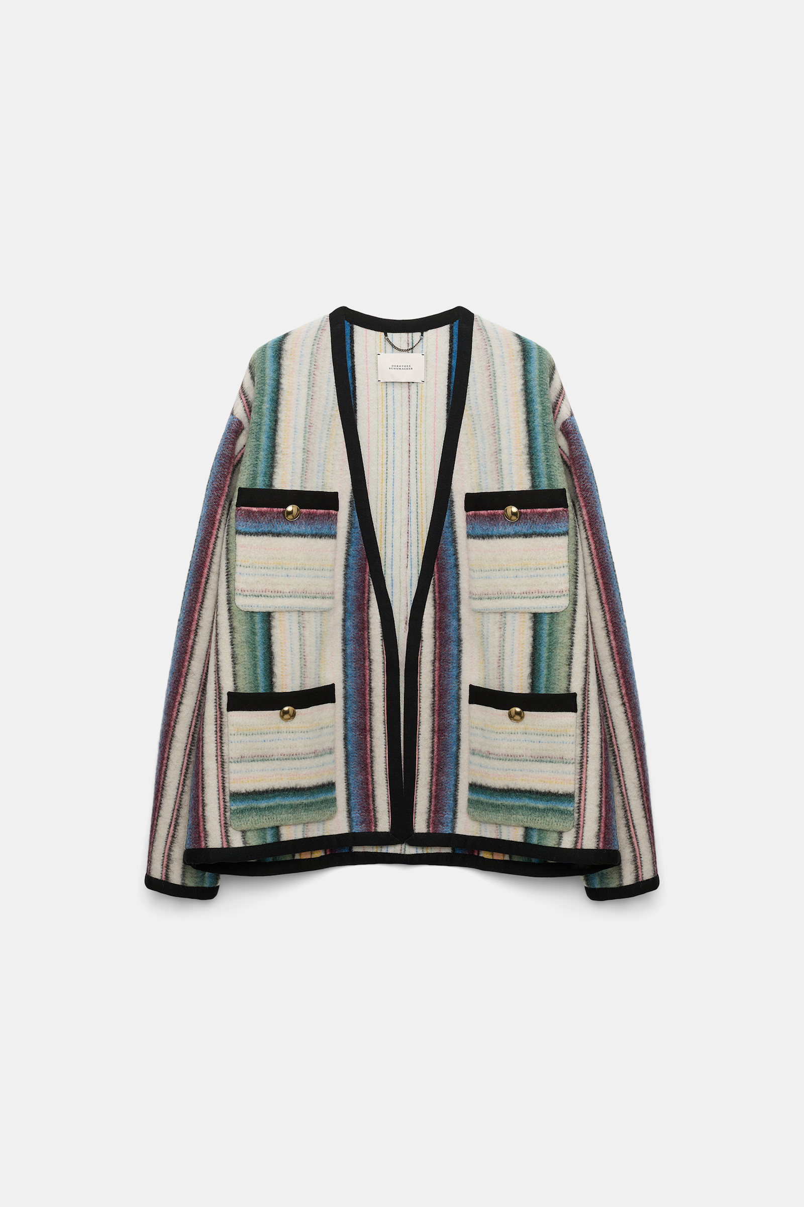 Dorothee Schumacher Recycled wool jacket multicolor stripe