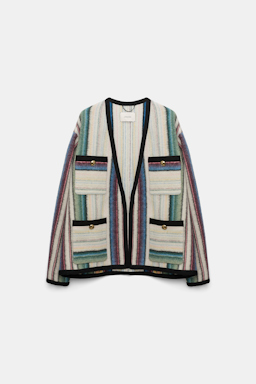 Dorothee Schumacher Recycled wool jacket multicolor stripe