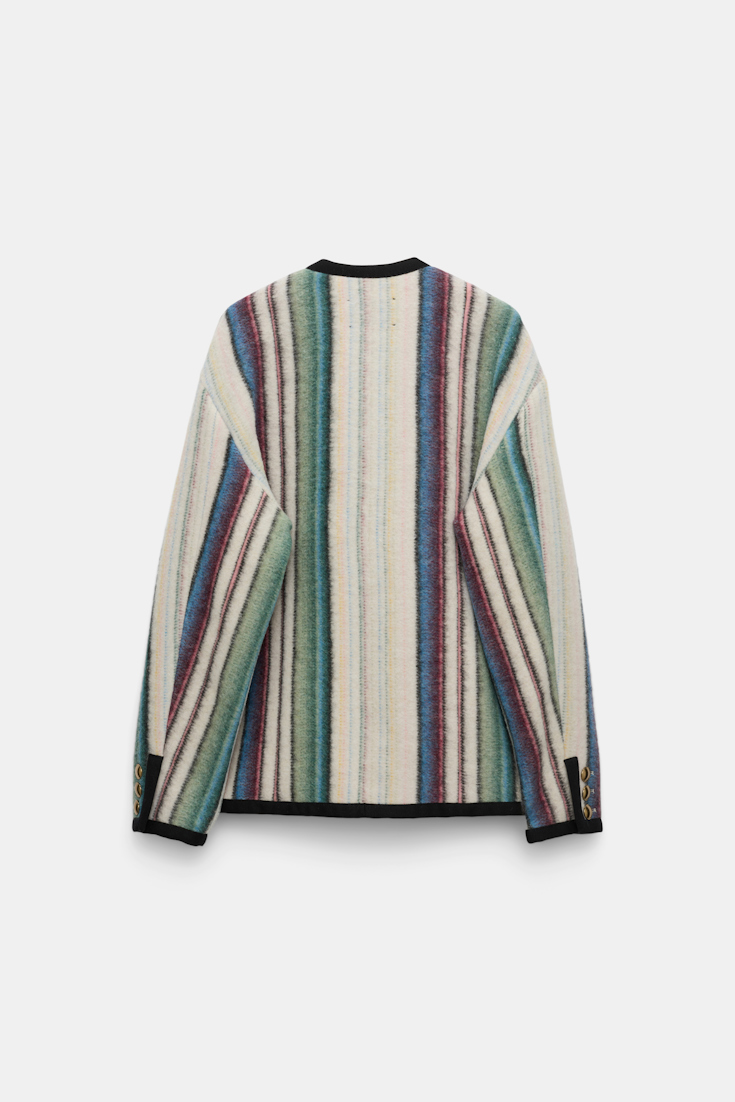 Dorothee Schumacher Recycled wool jacket multicolor stripe
