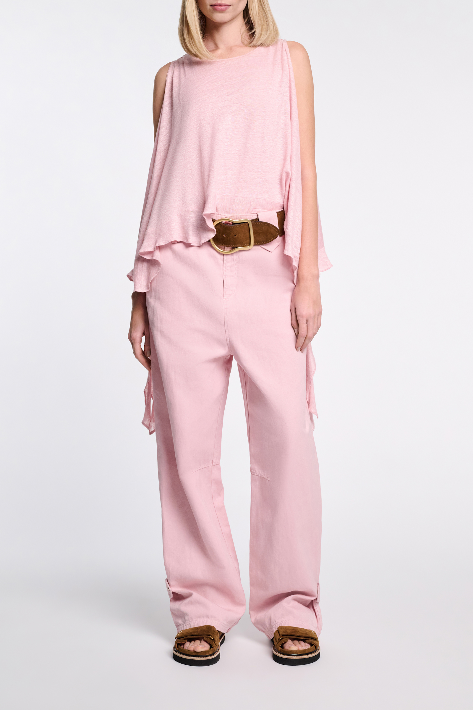 Dorothee Schumacher Pants with slight O-silhouette milky rose